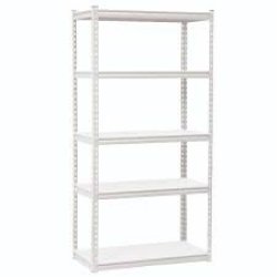 Wildberry 5 Tier Metal Shelving With Mdf Shelves - White
