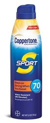 Coppertone Continuous Spf 70 Spray Sport 5.5 Ounce 162ML 6 Pack