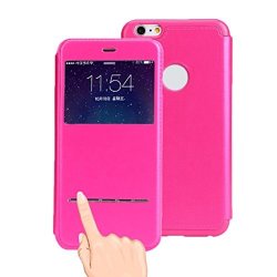 Iphone 6S Case Iphone 6 Case Ddlbiz Smart Slide Magnet Flip Leather Cover Case For Iphone 6 6S 4.7INCH Hot Pink
