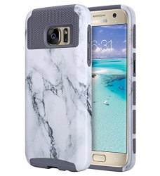 S7 Case Galaxy S7 Case Ulak Hybrid Case For Samsung Galaxy S7 2016 Release 2-PIECE Dual Layer Style Hard Cover - Artistic Marble Pattern