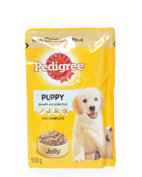 Pedigree Puppy Pouch - Chicken With Rice In Jelly 100g