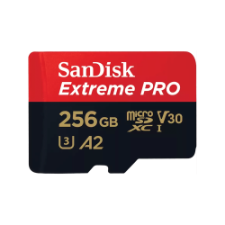 SanDisk Extreme Pro 256GB 4K Video Microsdxc Card With Adapter