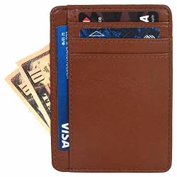 Minimalist Wallets For Men & Women Rfid Front Pocket Leather Card Holder Wallet