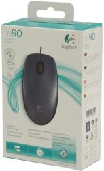Logitech - M90 Optical Mouse - Black