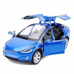 Ssbh 1:32 Simulation Tesla Alloy Car Model 6 Door Open Sound And Light Pull Back Toy Car Home Decoration Ornaments Collection Photography Props Color : Red