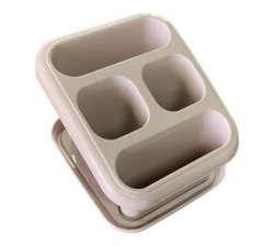 Pink Cutlery Tray 4 Compartment Plastic