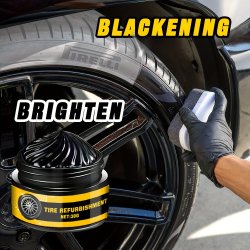 Long-lasting Tire Shine Wax - Blackening & Whitening Protection For Cars And Motorcycles Scratch Cover-up & Plastic Restoration Cream