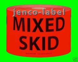 Jenco-label HM3504R 500 3X5 Mixed Skid Label sticker