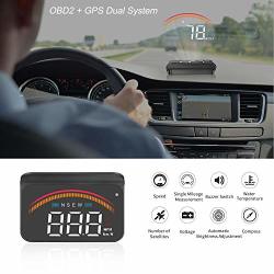 Car Hud Display Ikikin Hud Head Up Display Gps Obd Dual USB Interface With Alarm Systems & Security Digital Windshield Projector For All Vehicles