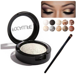 Focallure Pearl Diamond Metal Eye Shadow With Brush 10 Colours To Choose From
