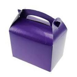 Dark Purple Party Boxes - 5 Per Pack Was R30 Now R15