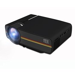 Meer 1200 Lumens 130 Inch LED Video Projector 1080P Supported With Vga av hdmi usb sd Card Slot And Built-in Speaker For Home Theater Cinema Entertainment games night Parties