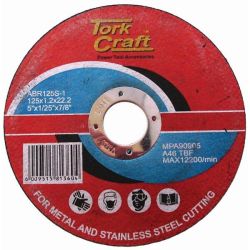 Cutting Disc Steel Amp Ss 125X1.2X22.2MM - 4 Pack