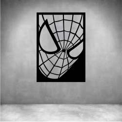 Spiderman Face - Matt Silver L 400 X H 600MM