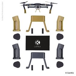 Leg Extension Bundle For Dji Mavic Pro - 2 Landing Gear Kits Grey And Gold - Extra Height And Safety - Gives Your Dji