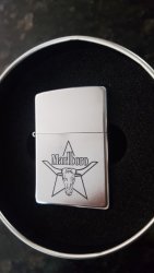 Original 2004 Marlboro Zippo Longhorn Star In Tin Polish Chrome Rare Initials Pk