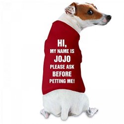 Doggie Skins Jojo Ask Before Petting Me: Dog Tank Top