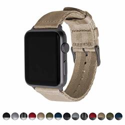 Archer Watch Straps Seat Belt Nylon Watch Bands For Apple Watch Khaki Space Gray 42MM