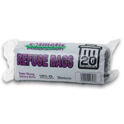 Refuse Bags Heavy Duty 30 Micron 20 Pack