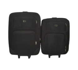 Smte-trolley 1 Piece Travel Spinner Suitcase -fabric -black 58 Cm