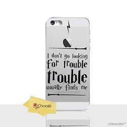 Iphone 5 5S Harry Potter Quotes Silicone Phone Case gel Cover For Apple Iphone 5S 5 Se screen Protector & Cloth ichoose trouble
