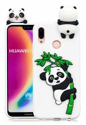 Huawei P20 Lite Panda Case 3D Cartoon Cute Animal Phone Cover For Huawei P20 Lite Silicone Rubber Cases Girls White