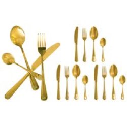 Branded 24-PIECE Stainless Steel Loose Cutlery Set Gold