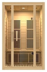 Botaro Maxxus Saunas MX-J206-01 Seattle Carbon Far Infrared Sauna For 2 Persons Hemlock Wood