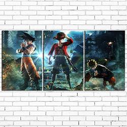 Artzhu Video Game Jump Force Goku Luffy Naruto Anime Wall Art Home Wall Decorations For Bedroom Living Room Oil Paintings Canvas Prints 400 12X18X3 Unframed