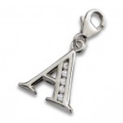 A2-C13454 - 925 Sterling Silver A-z Letter Initial Charm Dangle - K