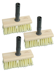 Pack Of 3 White Wash Brush - Wood