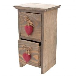 Drawer Set With Red Hearts