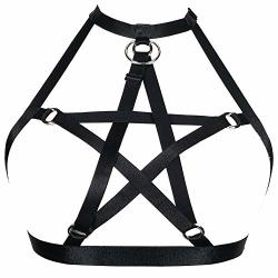 Deals on Jelinda Pentagram Body Harness For Women Open Cupless