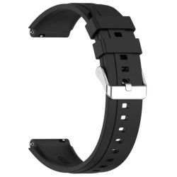Silicone Steps Style Silver Buckle Watch Strap For Huawei Watch GT4 41MM