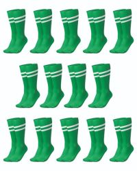 Soccer Socks - Set Of 14 Pairs - Emerald white