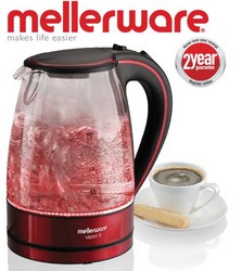 CHW Mellerware Vision II Cordless Glass Kettle Red
