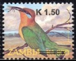 Zambia - 2014 Bee-eater K1.50 Overprint Mnh