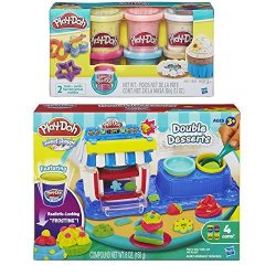 Play-doh Sweet Shoppe Double Desserts Play Set + Play-doh Confetti Compound Bundle
