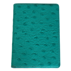 Passport Cover - Ostrich Leather - Turquoise