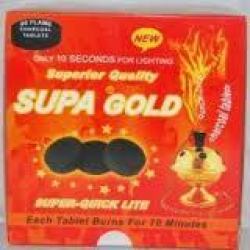 Charcoal - Box With 80 Pieces For Hubbly Bubbly Hookah - Supa Gold