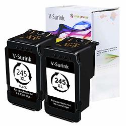 V-surink Remanufactured Ink Cartridge Replacement For Canon PG245XL 2 Black Compatible With Pixma MX492 TR4520 TS3120 MG2420 MG2522 MX490 MG2920 MG2922 MG2520 IP2820 Printer