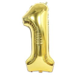 Gold Number 1 Helium Balloon 106CM