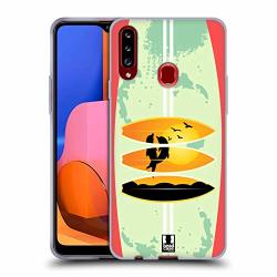 Head Case Designs Dolphin Surfboards Soft Gel Case Compatible For Samsung Galaxy A20S 2019