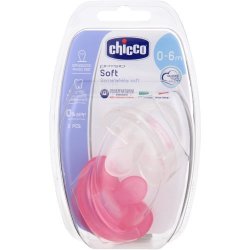 Chicco Physio Soft Silicone Soother Pink 0-6 Months