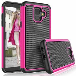 Tekcoo Galaxy A6 Case For At&t Galaxy A6 Case For Girls Tmajor Shock Absorbing Rose Rubber Silicone & Plastic Scratch Resistant Bumper Grip Rugged
