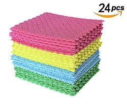 Betwoo Microfiber Dishcloths Dish Towel For Kitchen 24 Pack