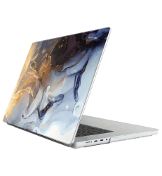 Marble Aesthetic Protective Cover For Macbook Air M2 2022 - Blue & Gold