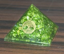 Tree of Life Superwave Extra Large Orgone Pyramid Multistone Crystal Reiki Energy Generator EMF Protection Meditation Healing