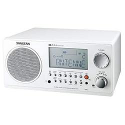 Sangean WR-2 Am Fm-rbds Wooden Cabinet Digital Tuning Radio White