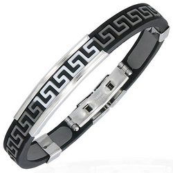 Stainless Steel Rubber Bangle